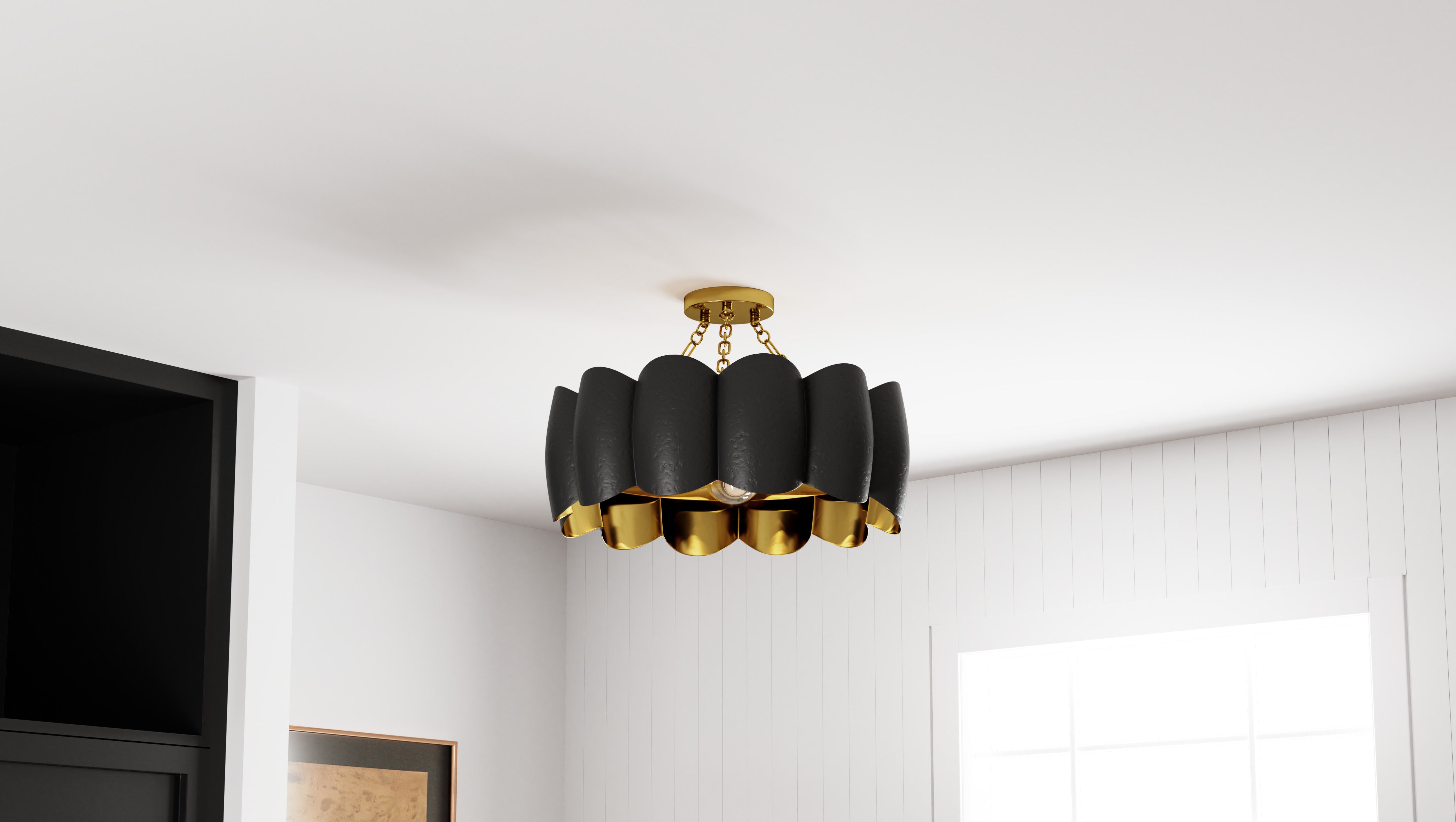 Quoizel Santana Semi-Flush stropní svítidlo černé