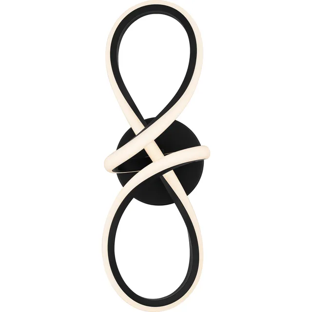Quoizel Xena nástěnná lampa matná černá LED