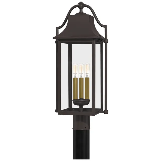 Quoizel Manning sloupová lampa Western Bronze venkovní