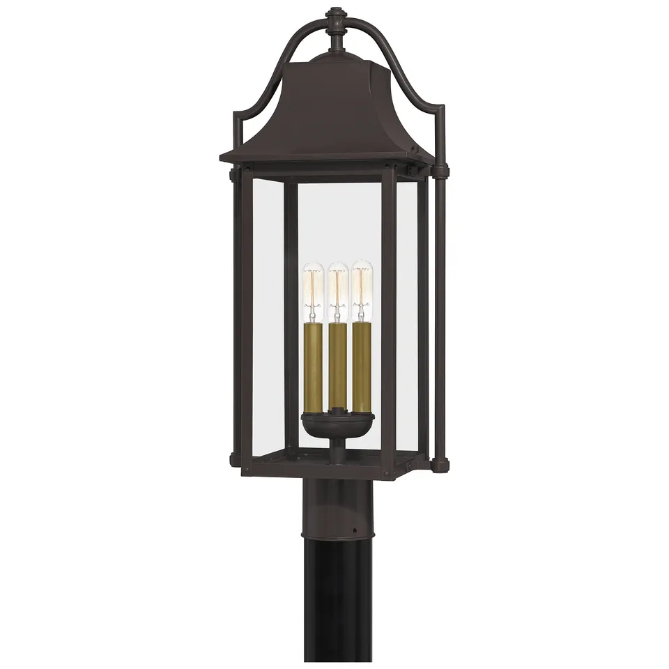 Quoizel Manning sloupová lampa Western Bronze venkovní