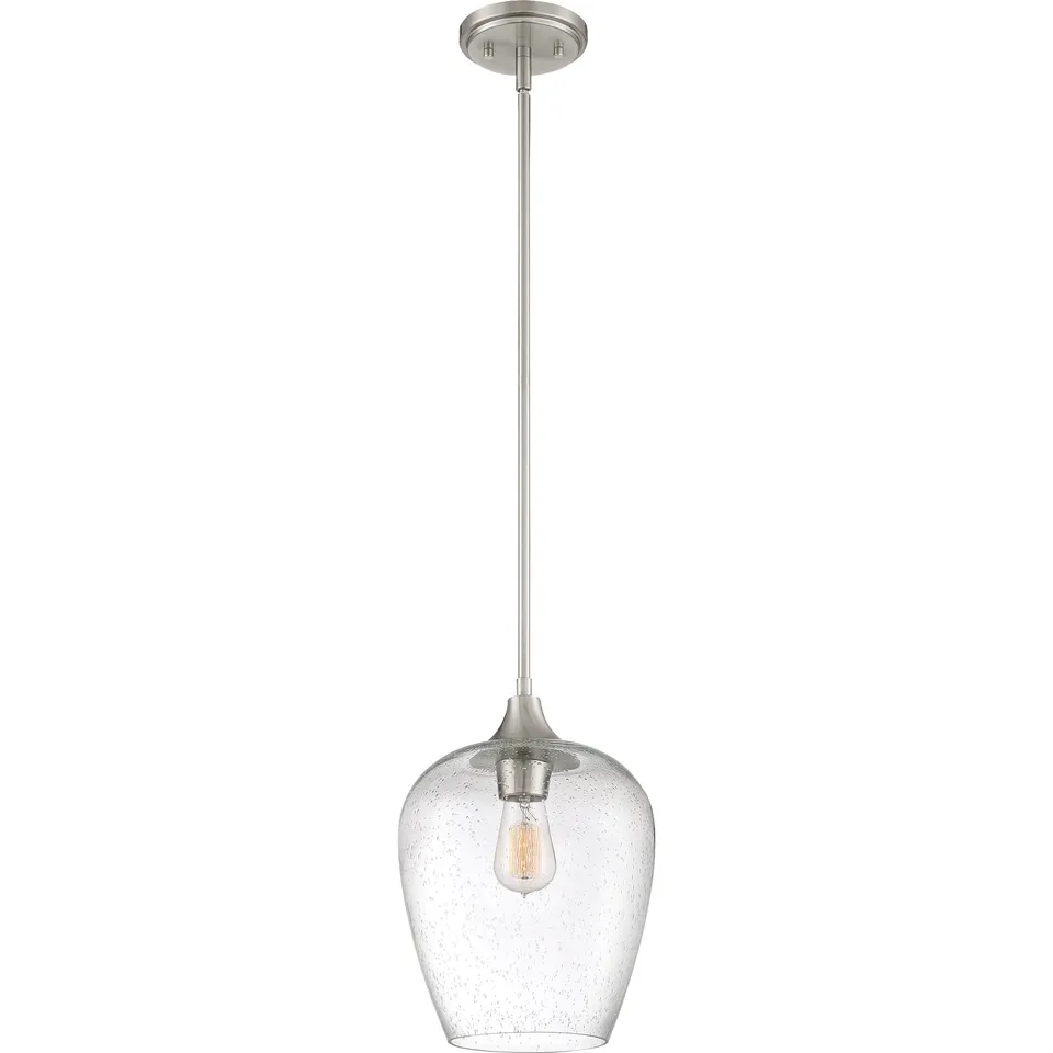 Quoizel Towne Mini Pendant závěsné svítídlo nikl skleněné