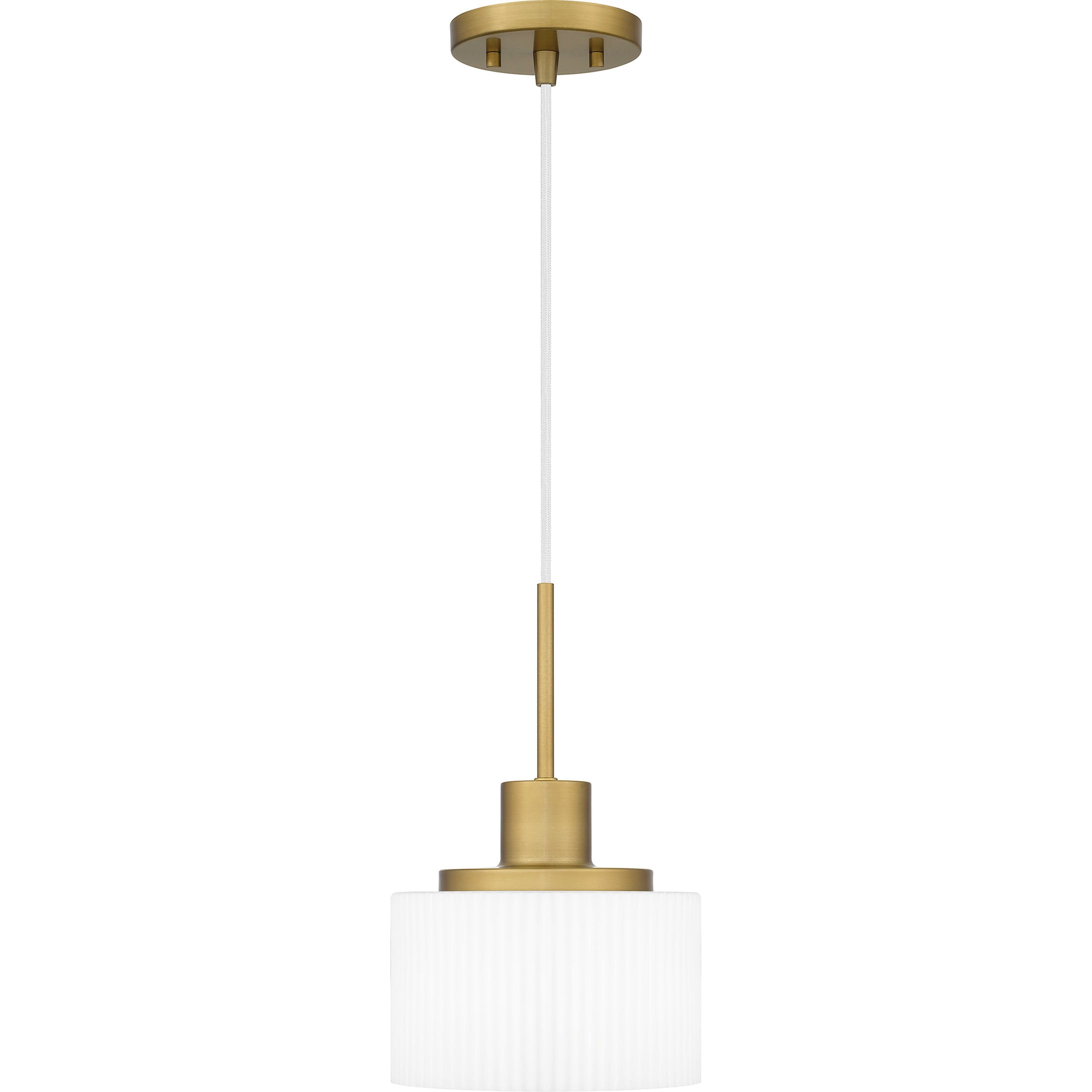 Quoizel Callahan Mini Pendant svítidlo aged brass opál