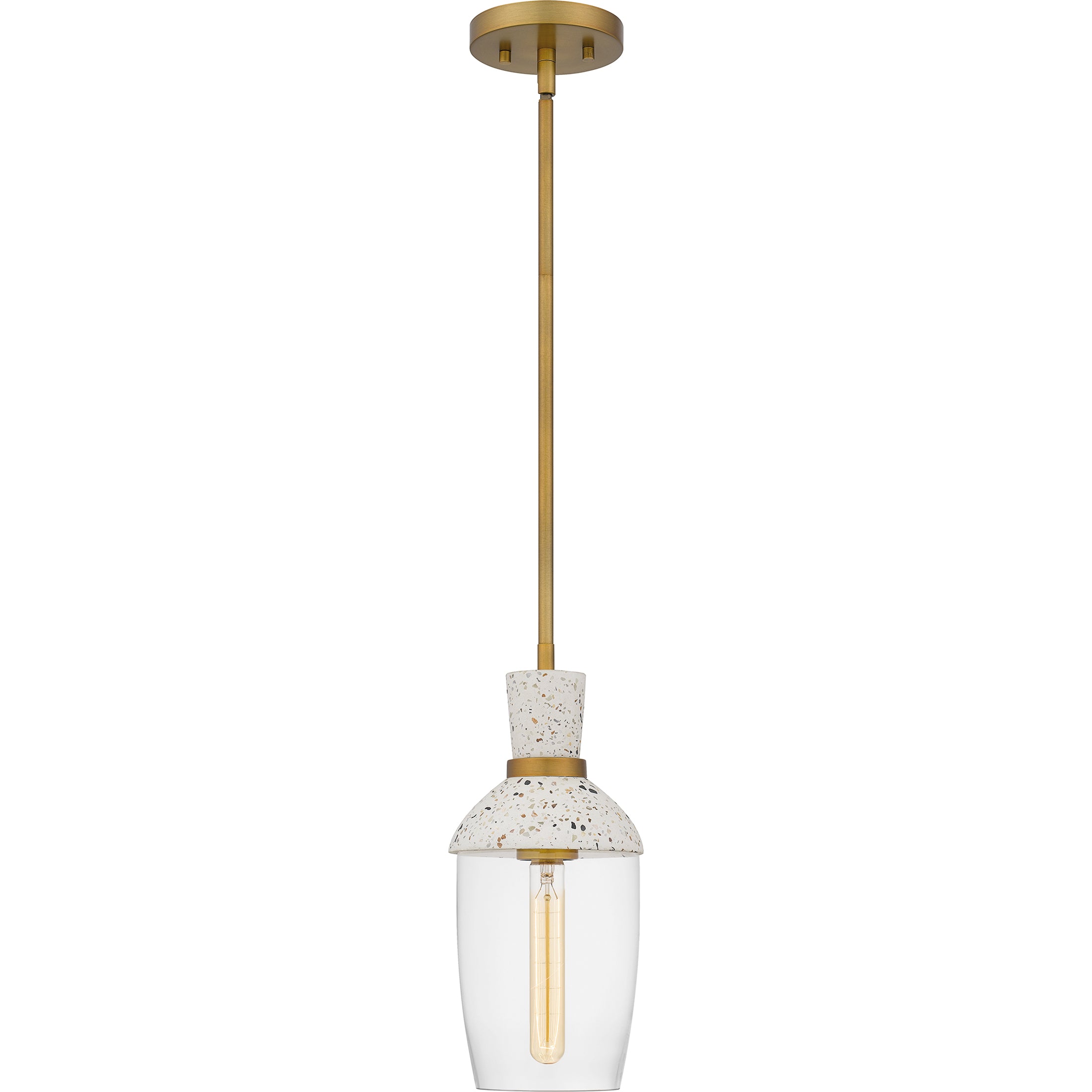 Quoizel Springsteen mini pendant mosaz teraco