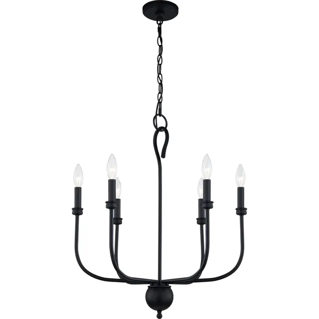 Quoizel Blanche Chandelier lustr 9 světel matná černá