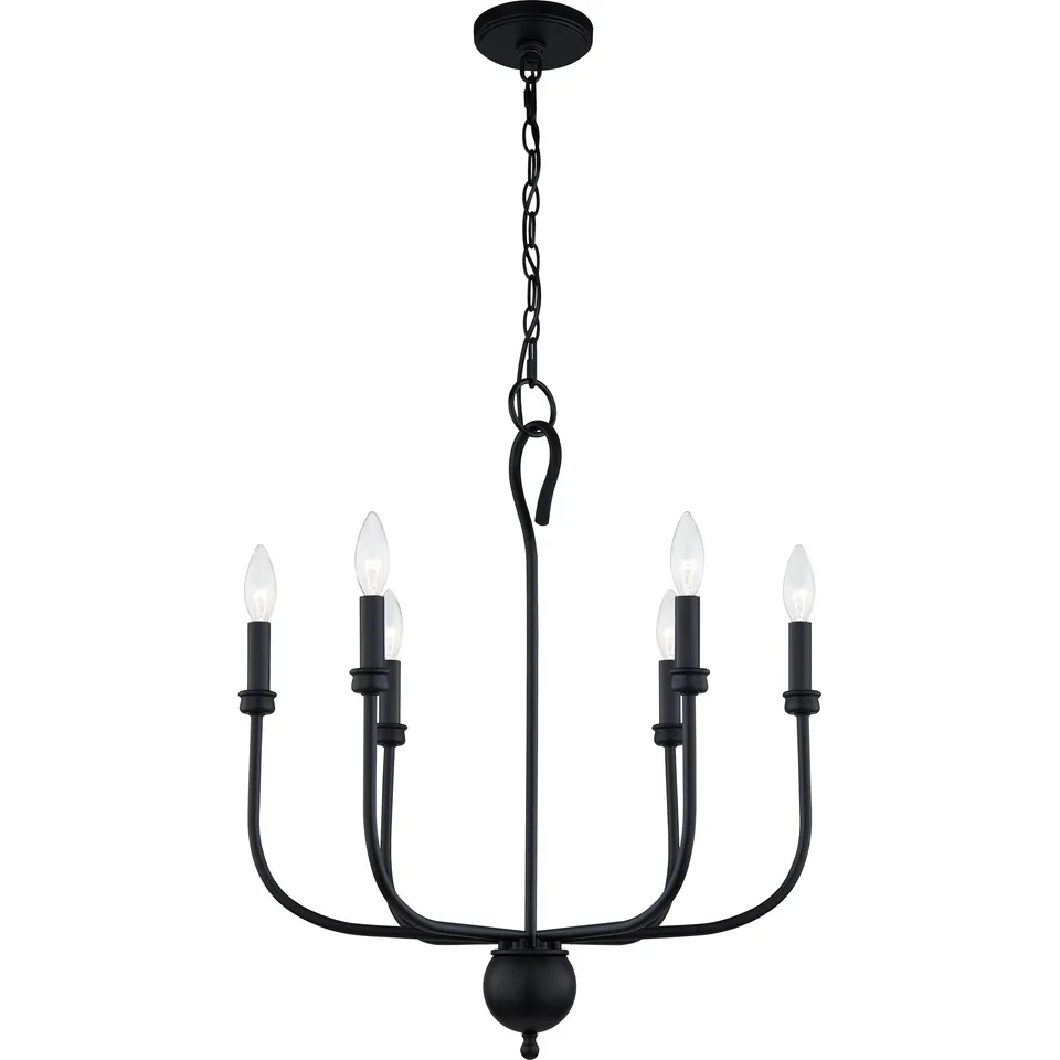 Quoizel Blanche Chandelier lustr 9 světel matná černá