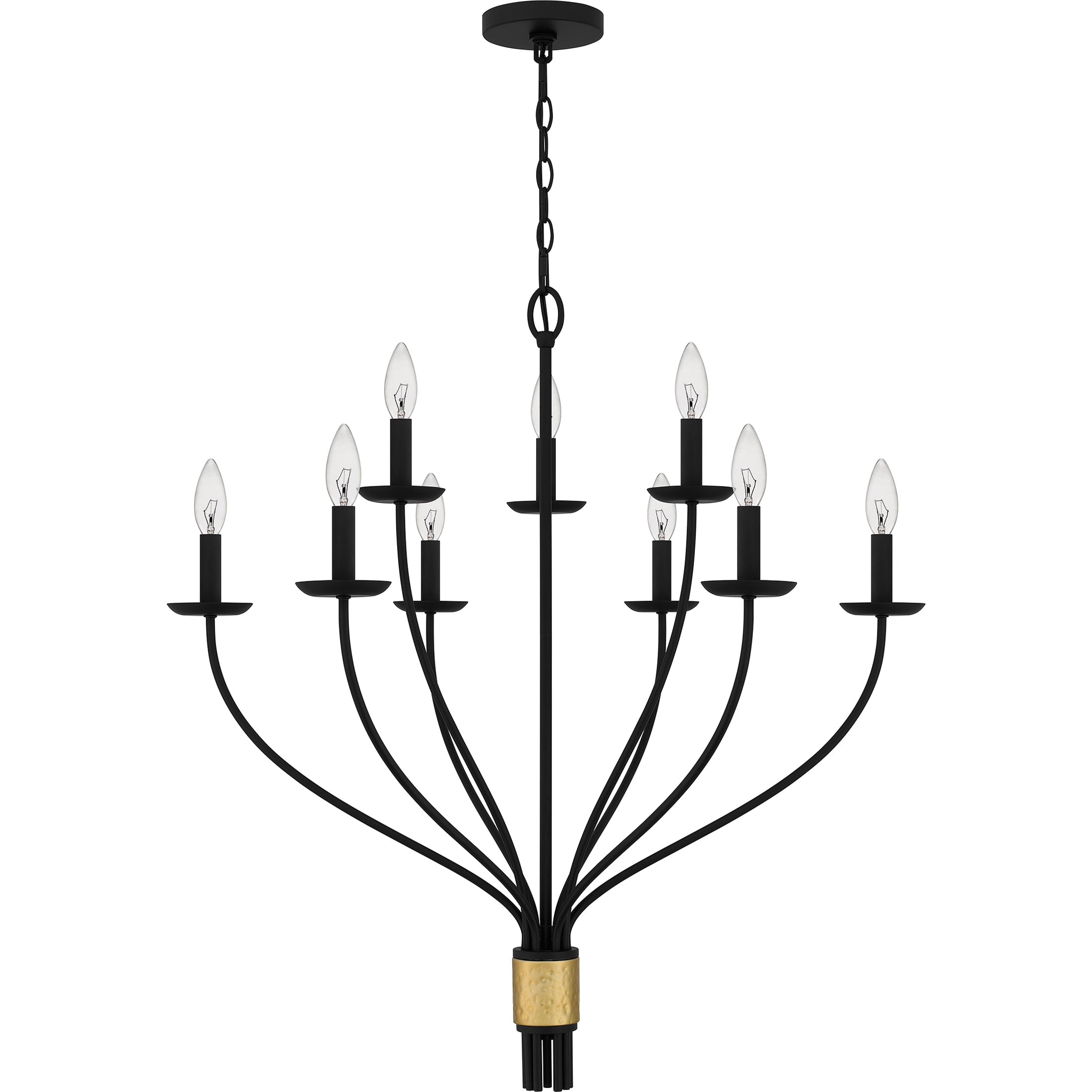 Quoizel Margaret lustr černý matte black