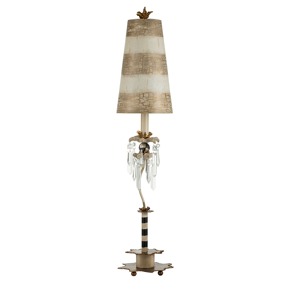 Gilded Nola Birdland stolní lampa křišťál