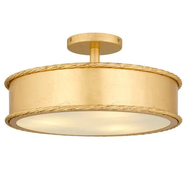 Quoizel Mara Semi-Flush Mount stropní svítidlo zlatá fólie