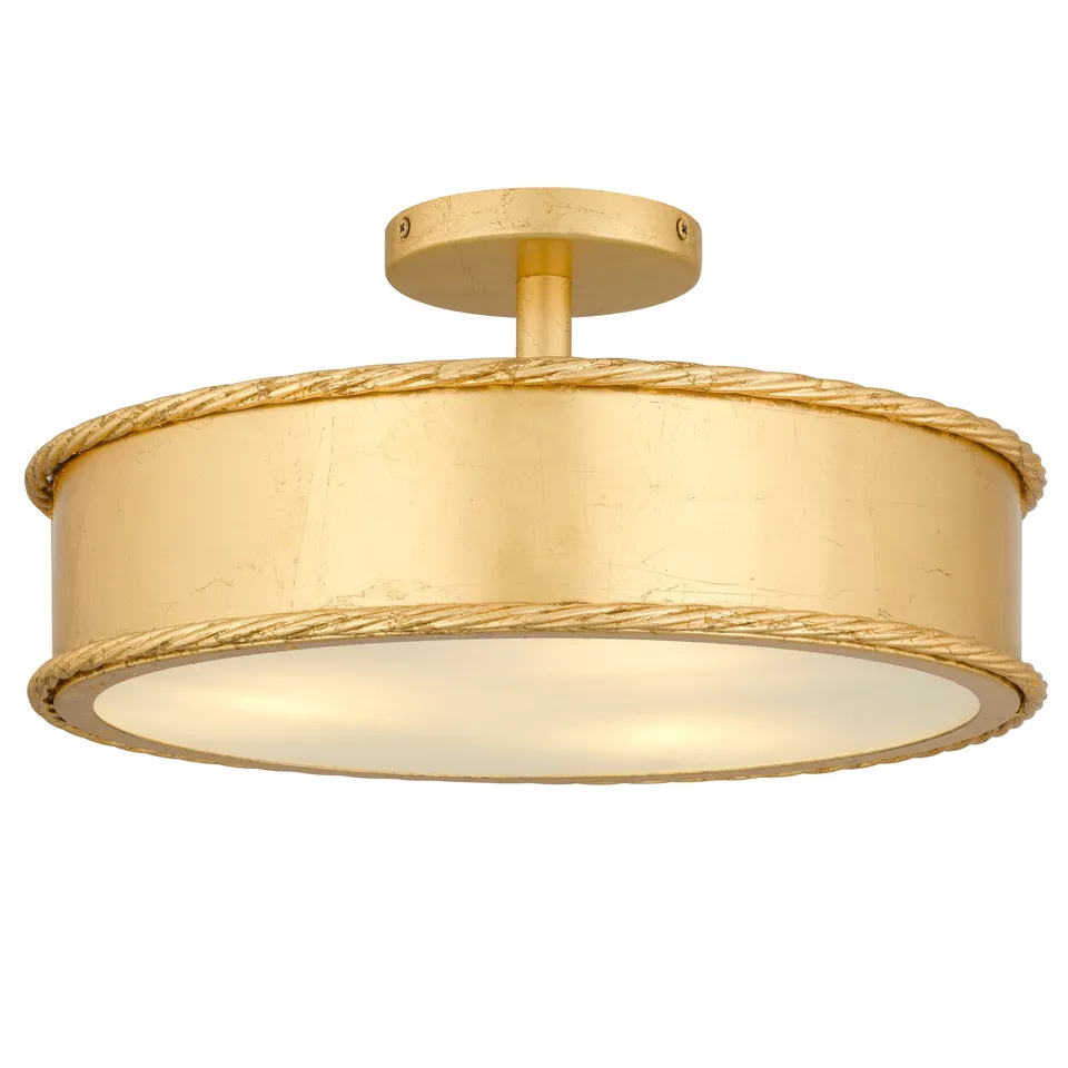 Quoizel Mara Semi-Flush Mount stropní svítidlo zlatá fólie