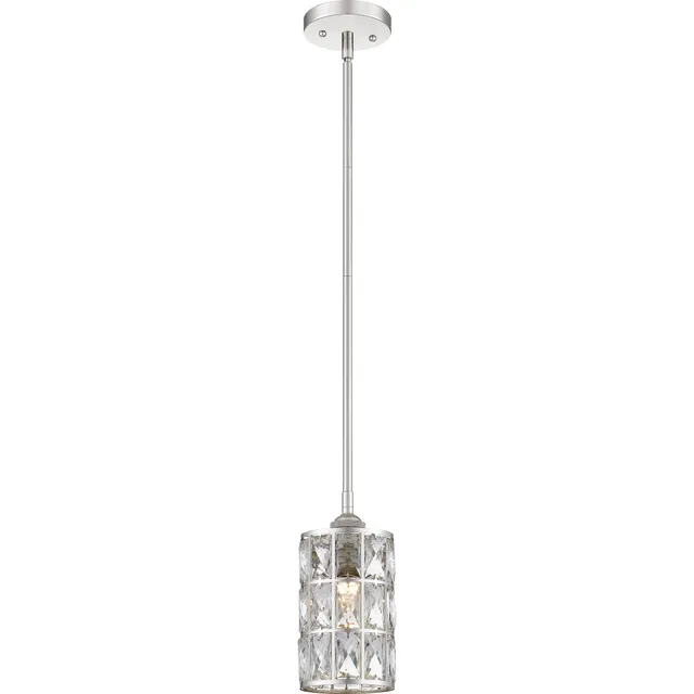 Quoizel Oliver Mini Pendant závěsné světlo leštěný nikl krystal