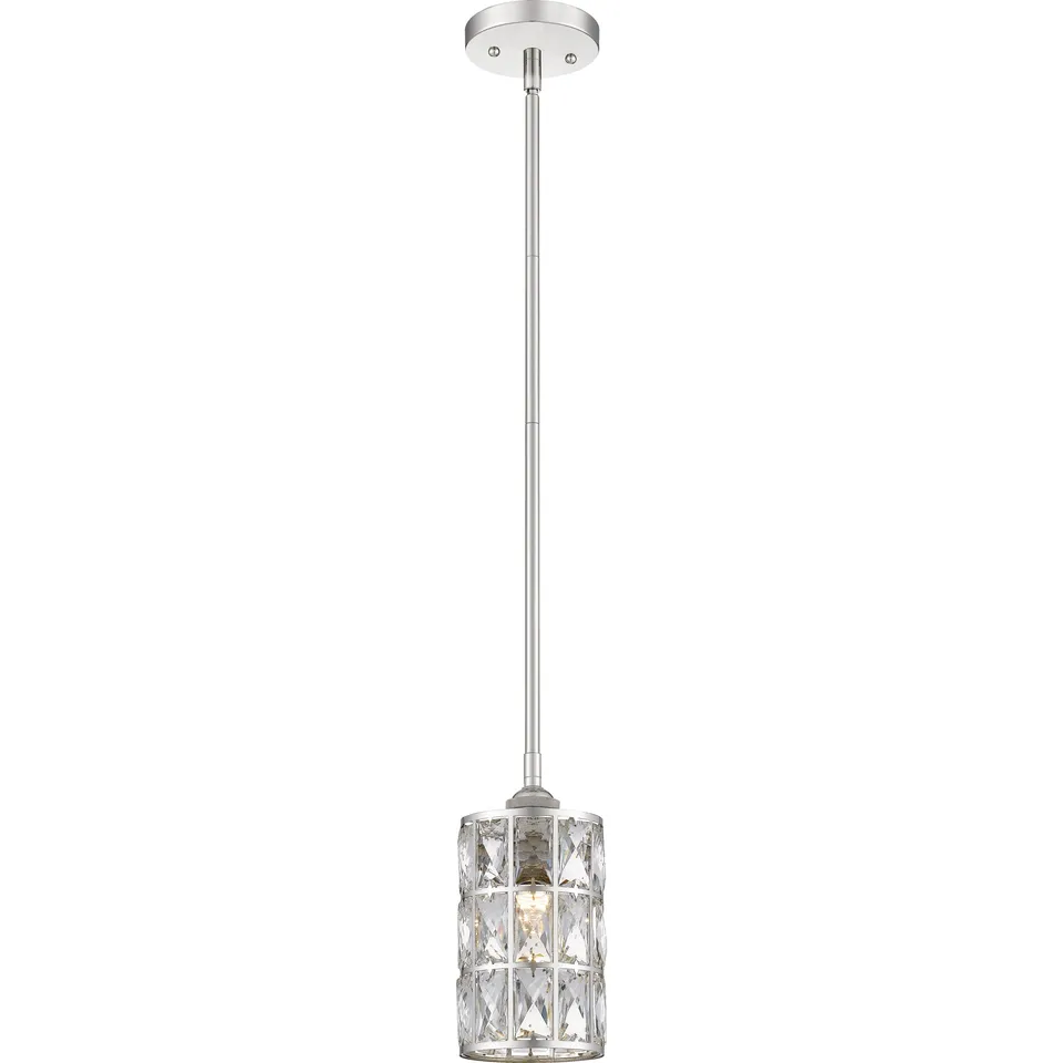 Quoizel Oliver Mini Pendant závěsné světlo leštěný nikl krystal