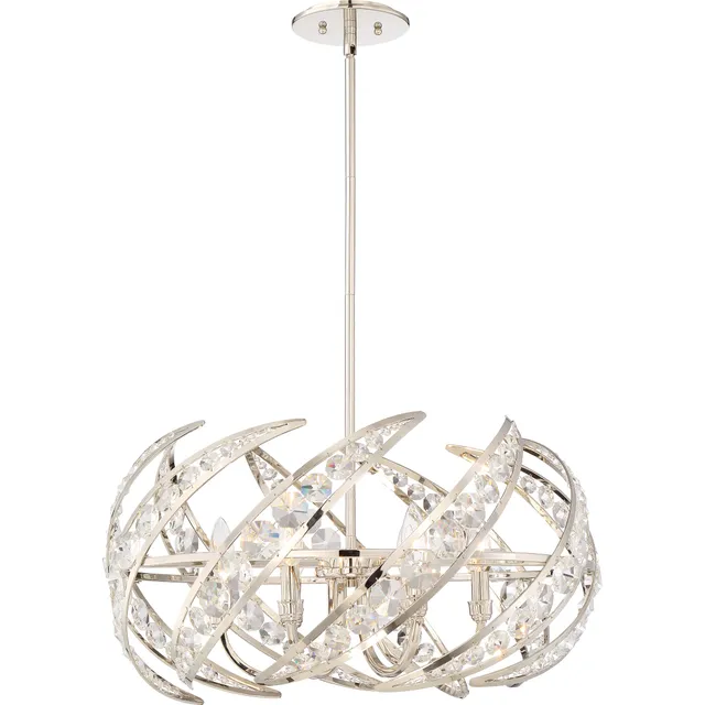 Quoizel Crescent Pendant závěsné svítídlo polished nickel