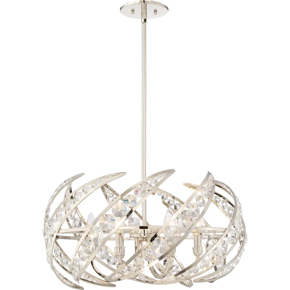 Quoizel Crescent Pendant závěsné svítídlo polished nickel