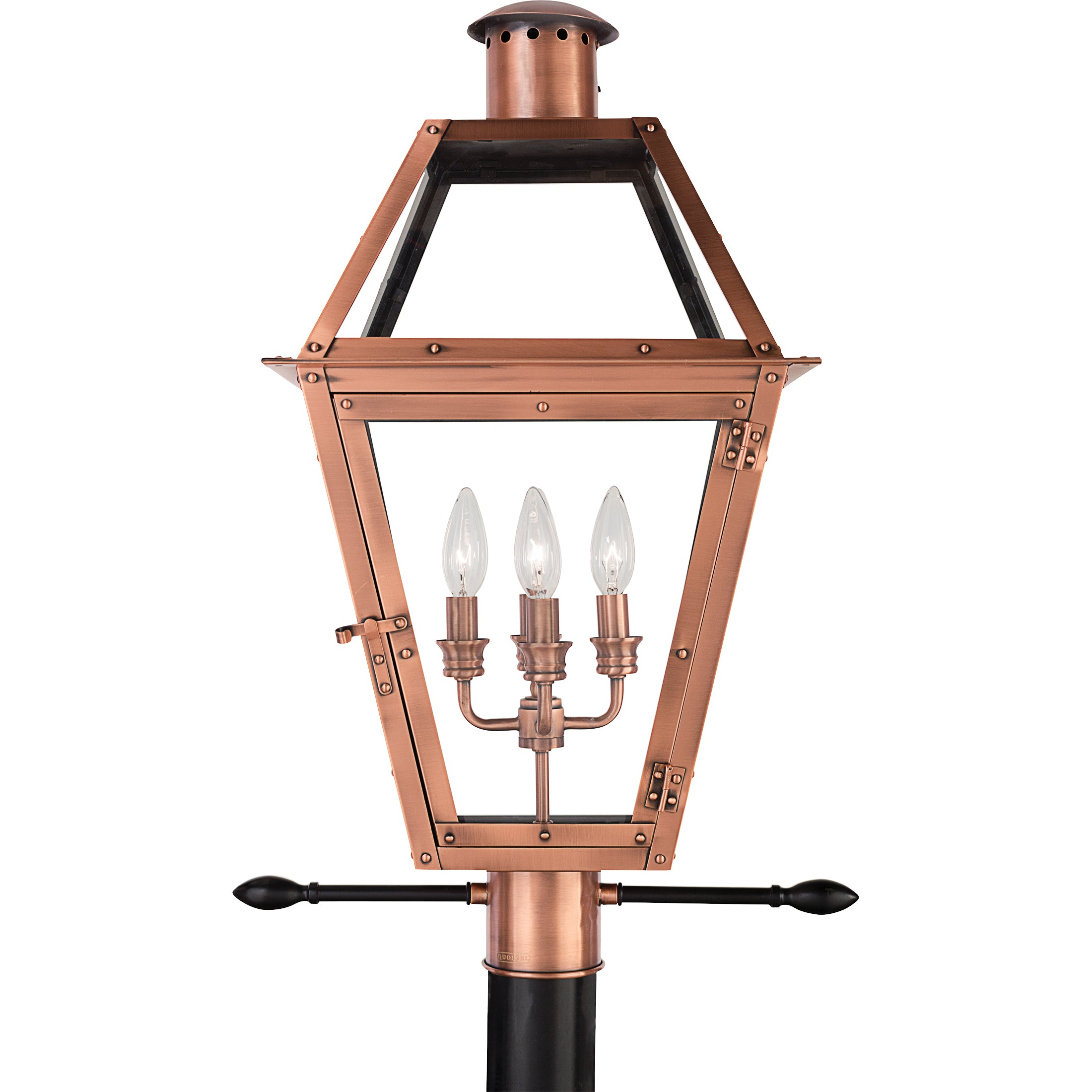 Quoizel Rue De Royal venkovní sloupová lampa se 4 světly