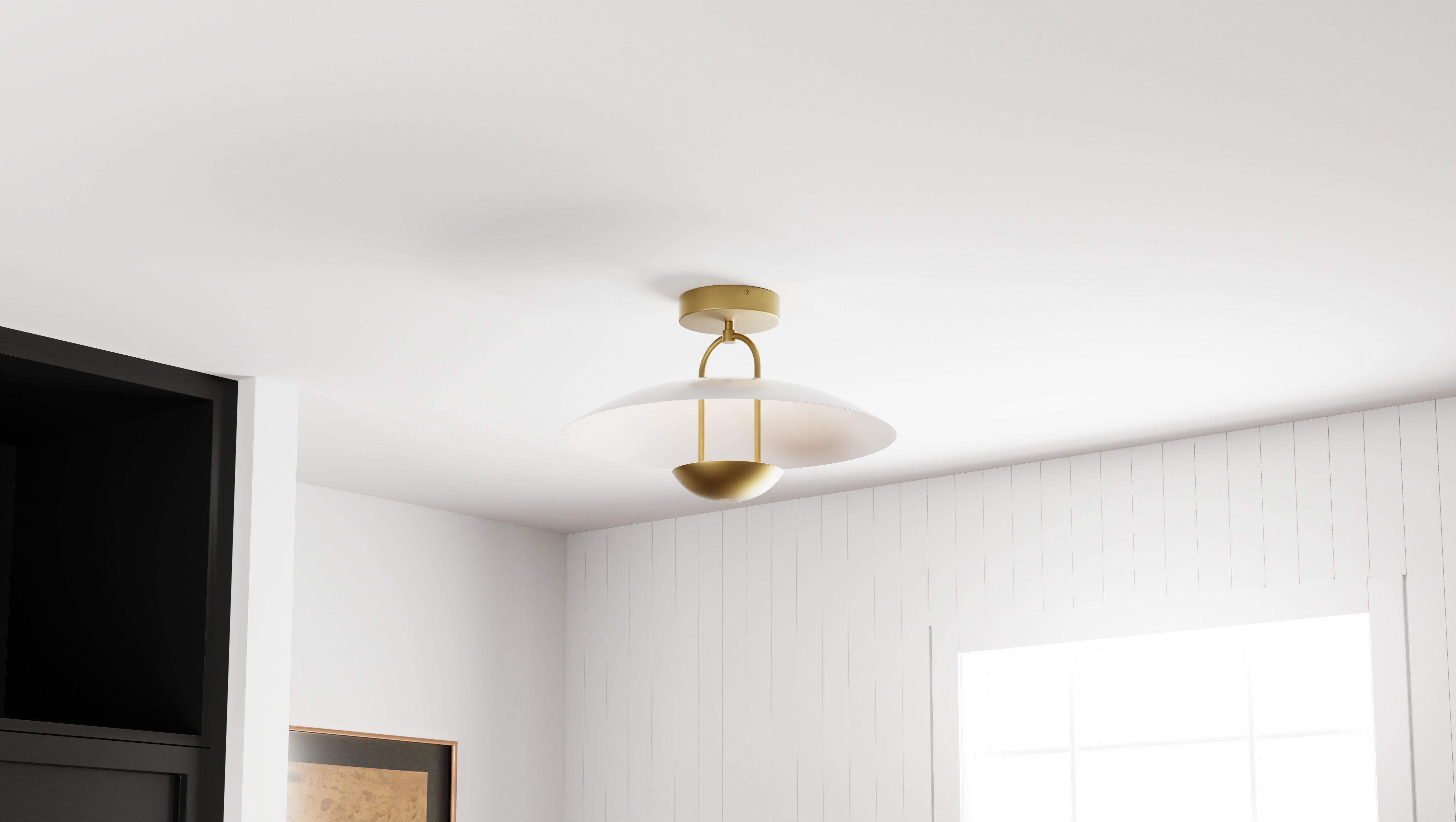Quoizel Bingham Semi-Flush stropní svítidlo zlaté