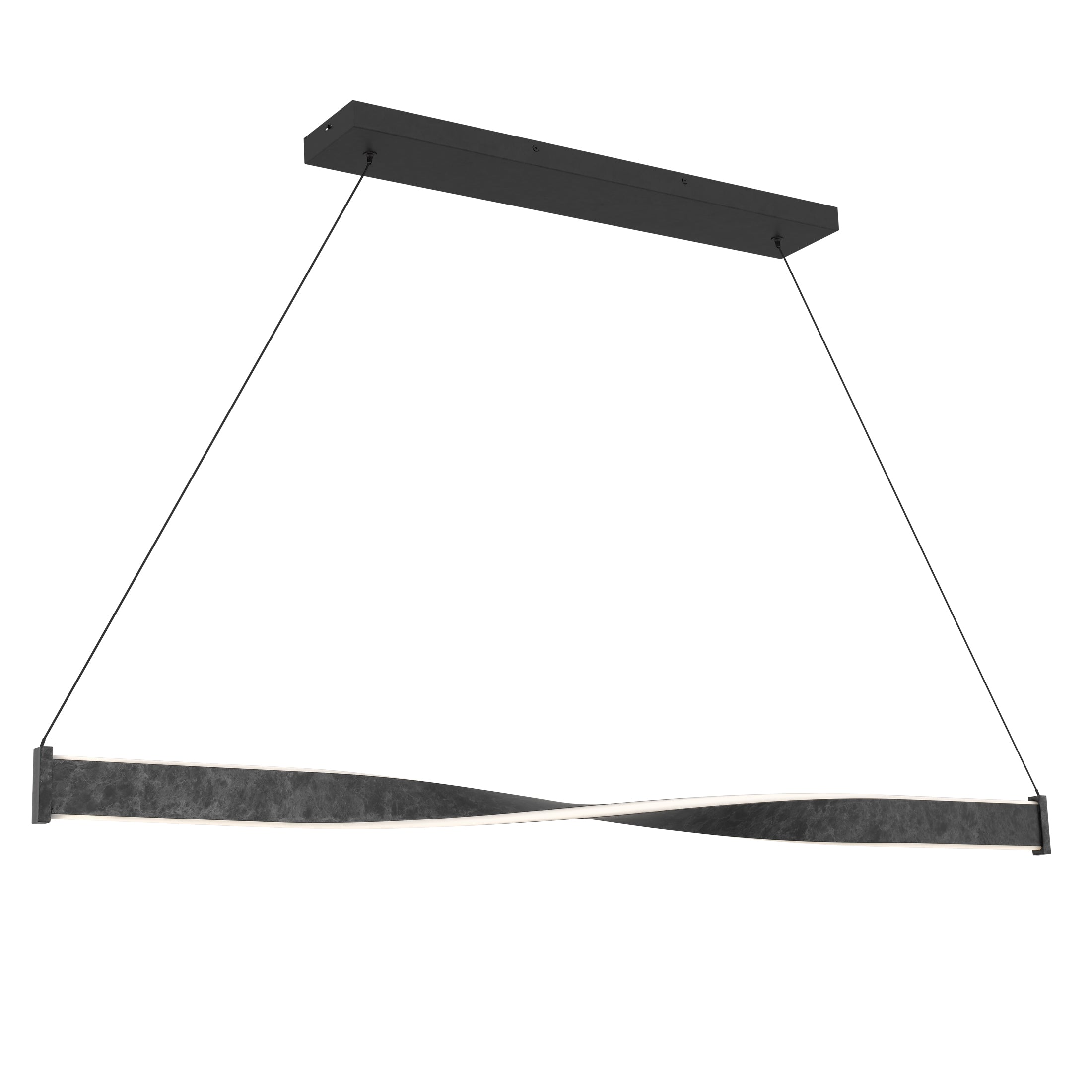 Quoizel Porter lineární LED lustr černá Old Black