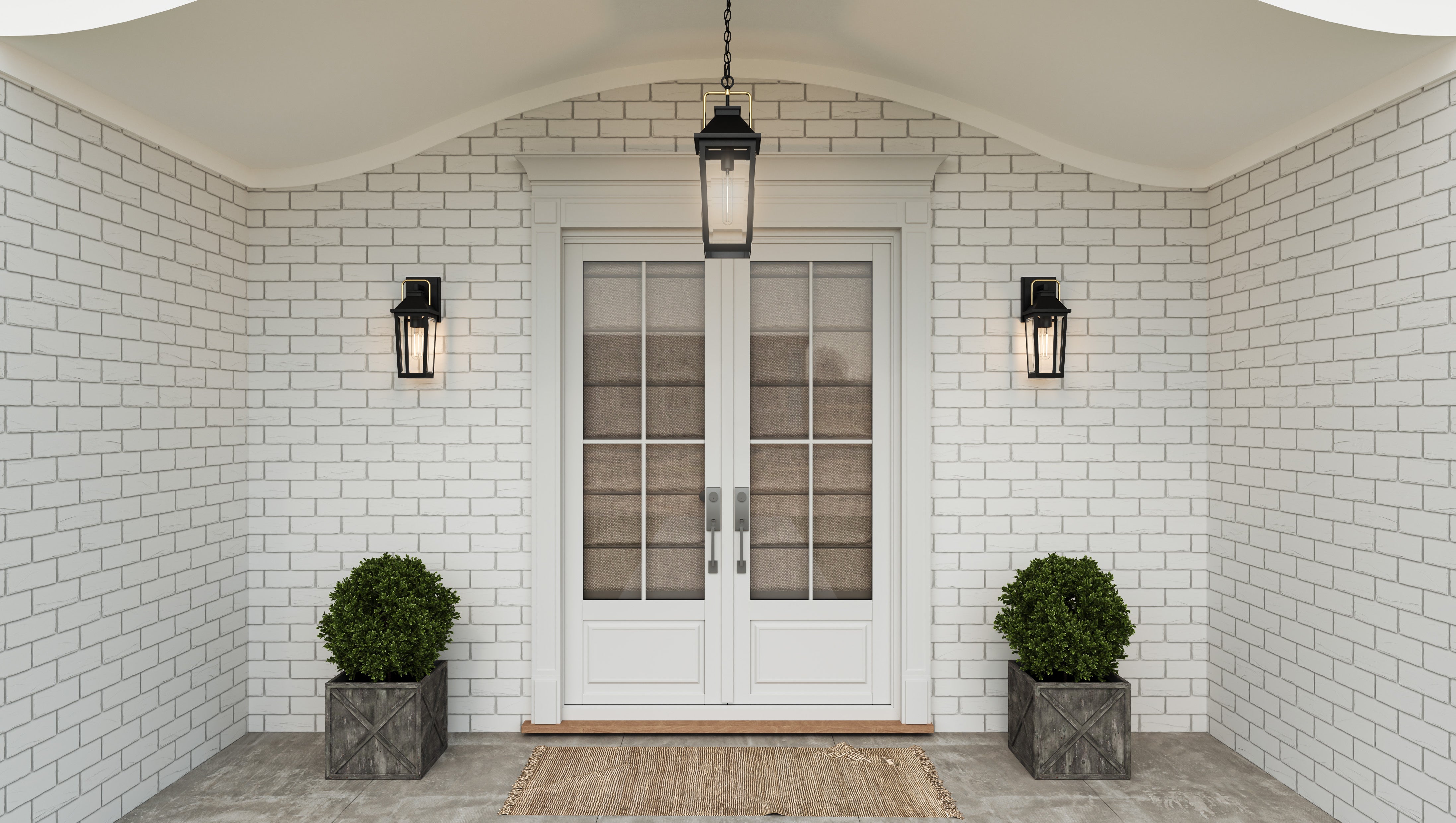 Quoizel Buckley Wall Light venkovní lampa matná černá