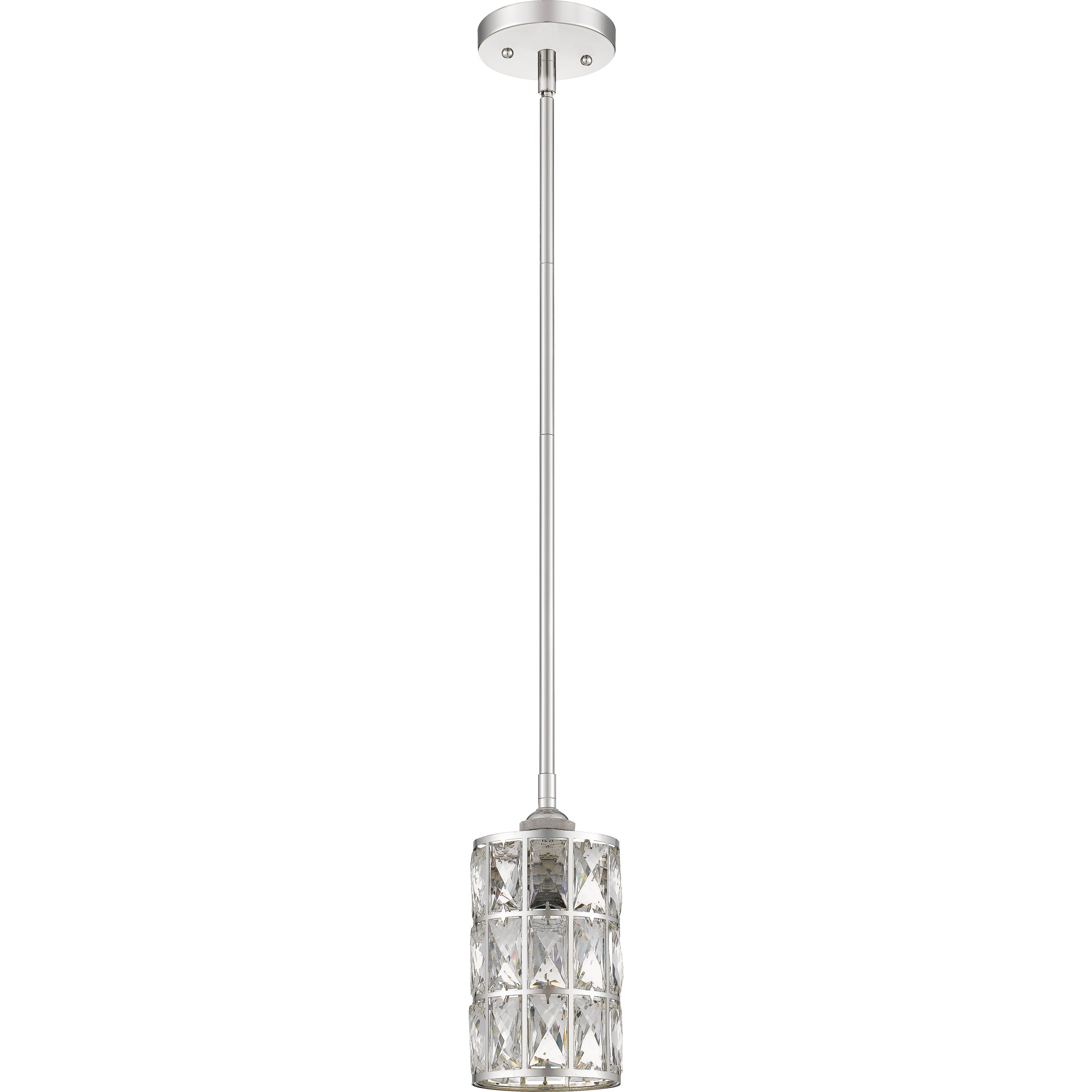 Quoizel Oliver Mini Pendant závěsné světlo leštěný nikl krystal