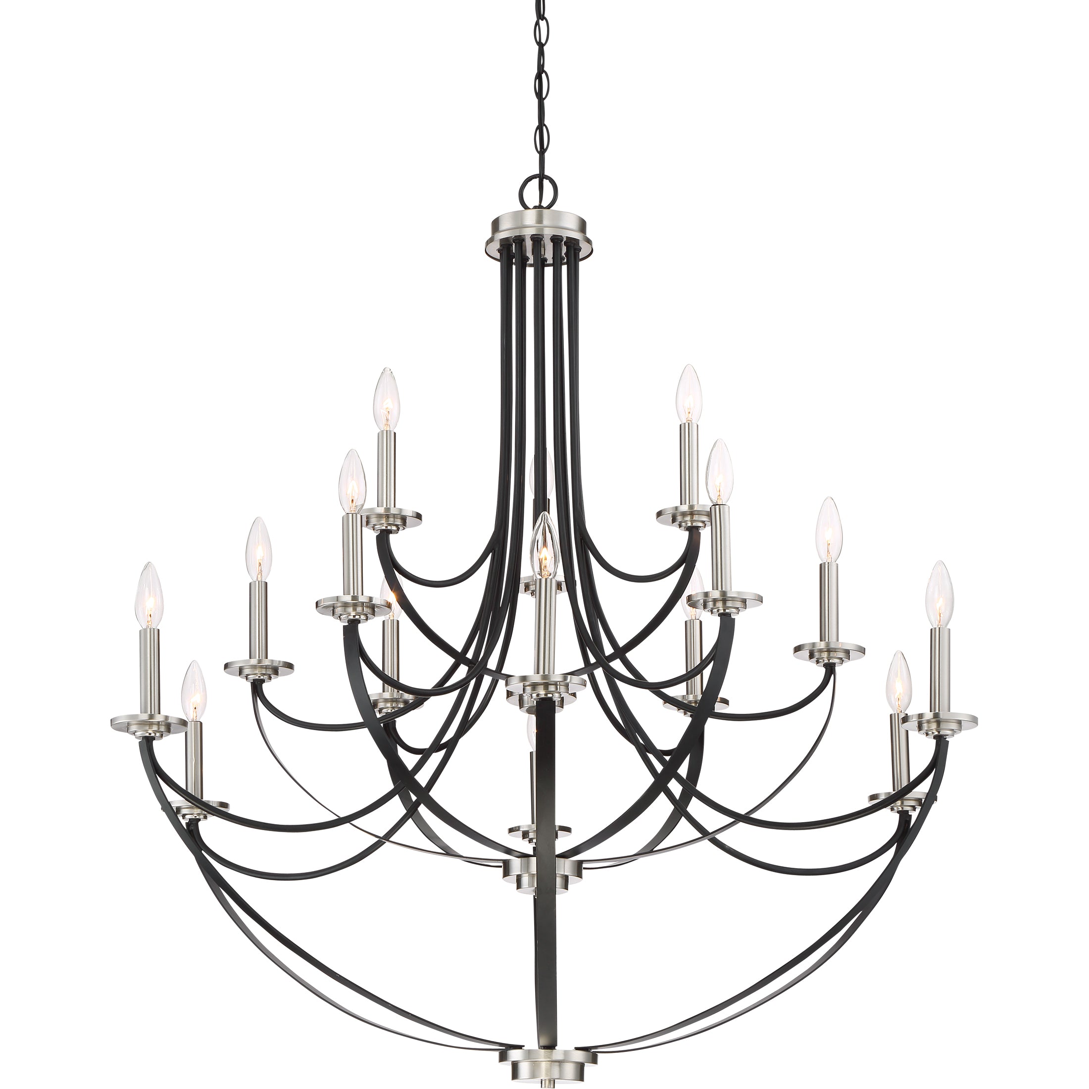 Quoizel Alana Chandelier lustr 8světelný černý křišťál