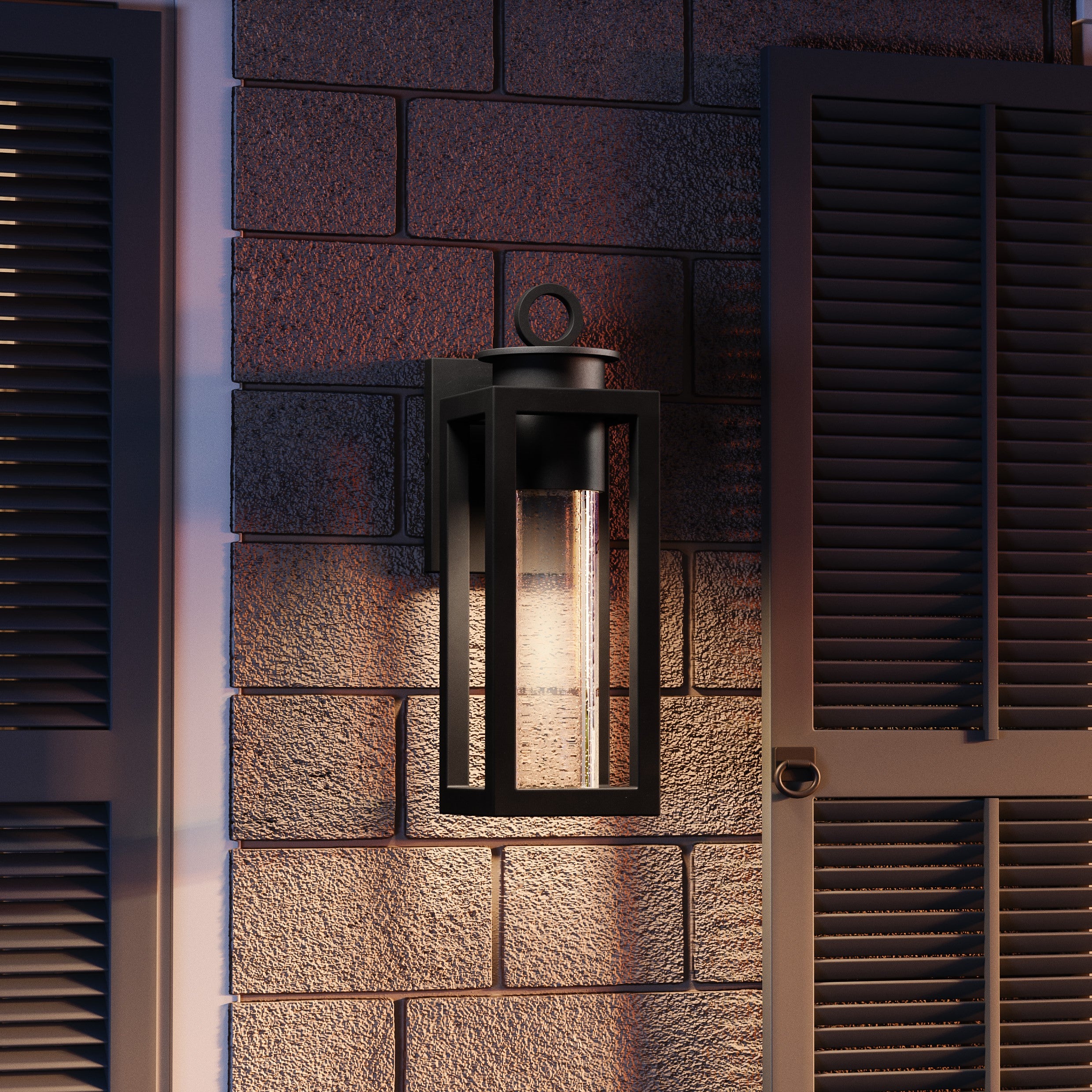 Quoizel Donegal Wall Light venkovní svítidlo černé sklo