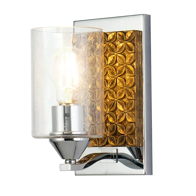 Gilded Nola Arcadia 1 Light koupelnové svítídlo čiré sklo