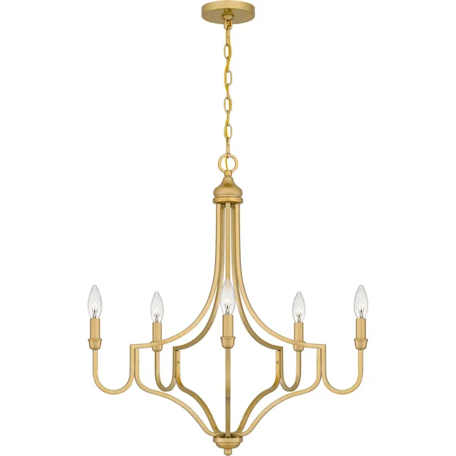 Quoizel Mabel Chandelier lustr světle zlatá