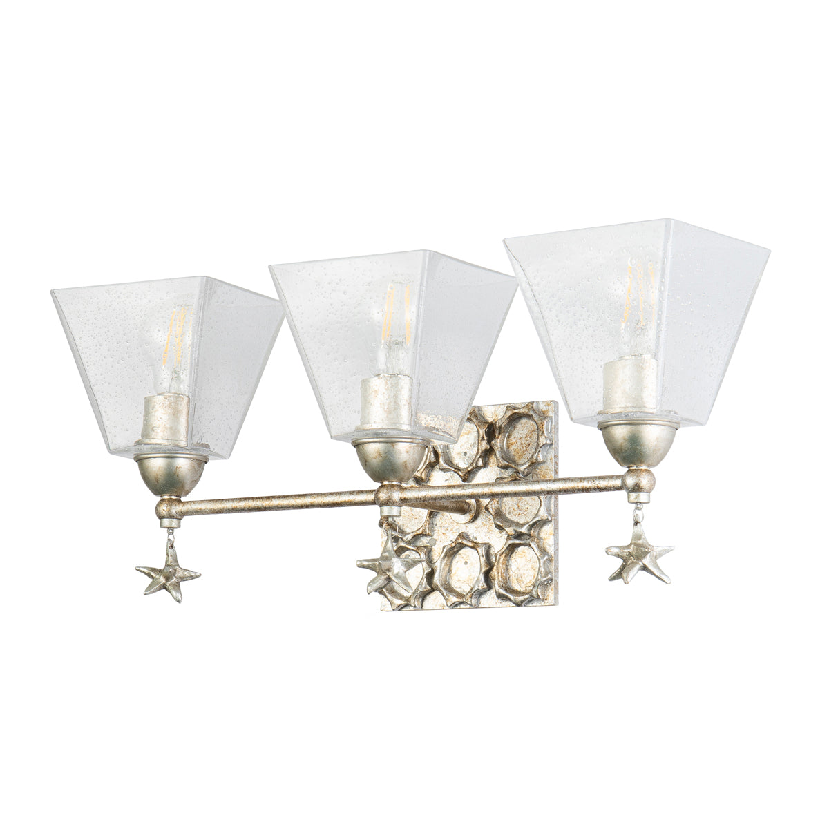 Gilded Nola Star 3 Light koupelnové svítidlo se sklem