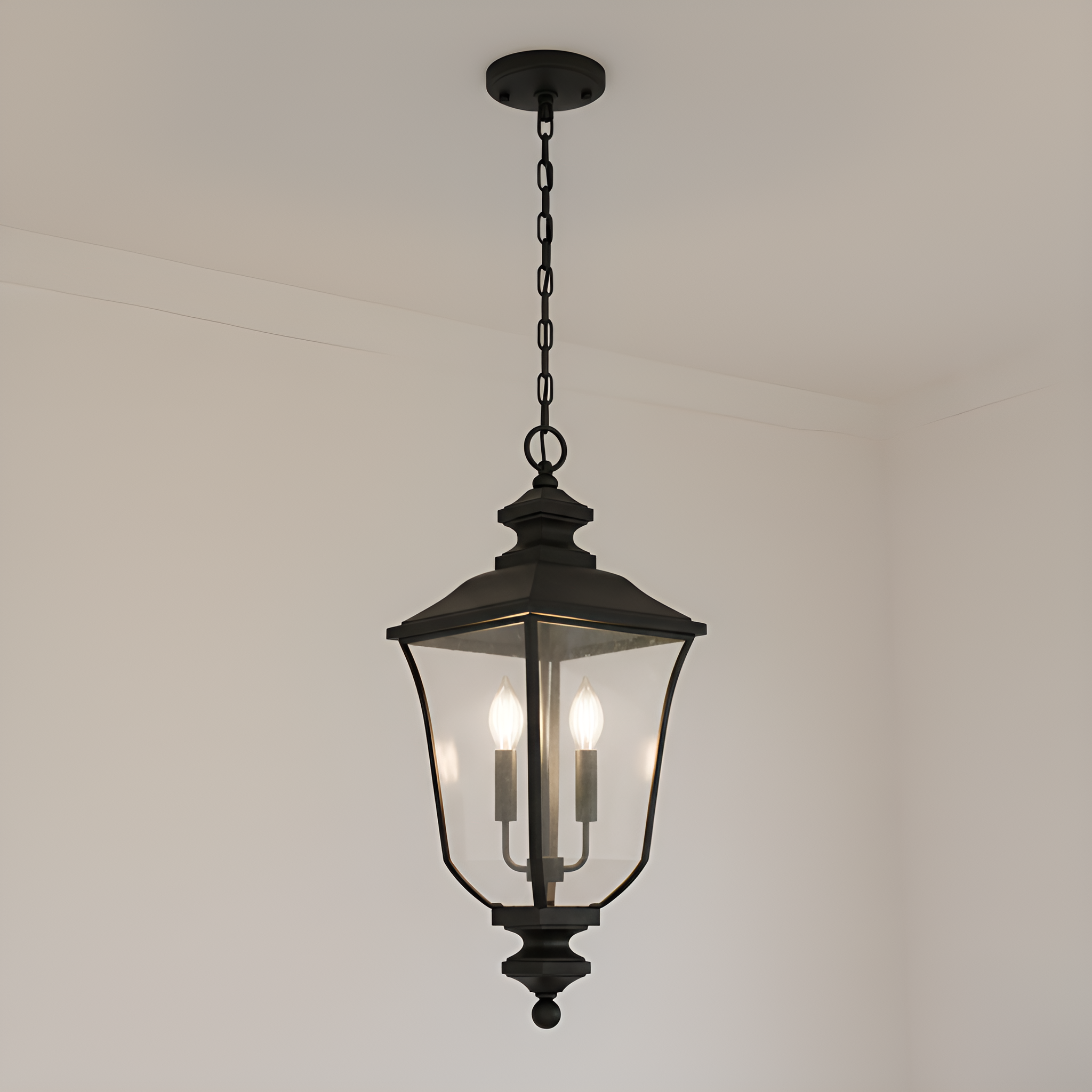 Quoizel Farley venkovní lucerna Matte Black sklo