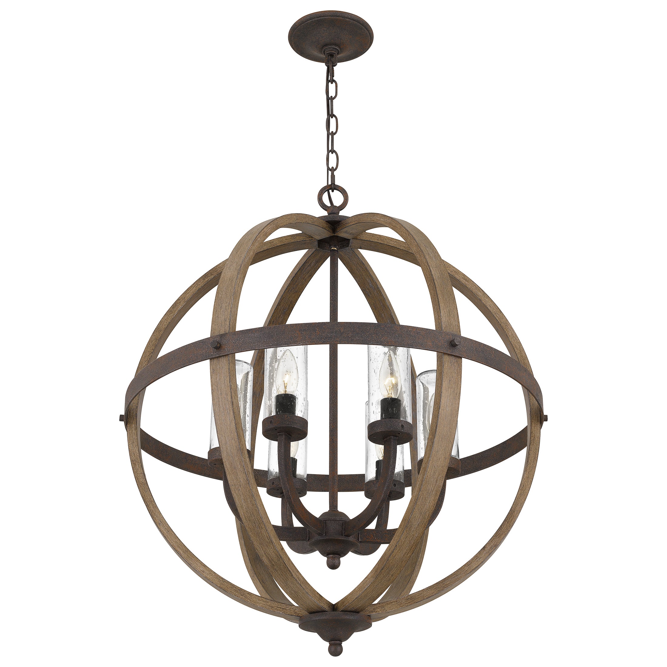 Quoizel Fusion Pendant závěsné svítidlo rustic black skleněné