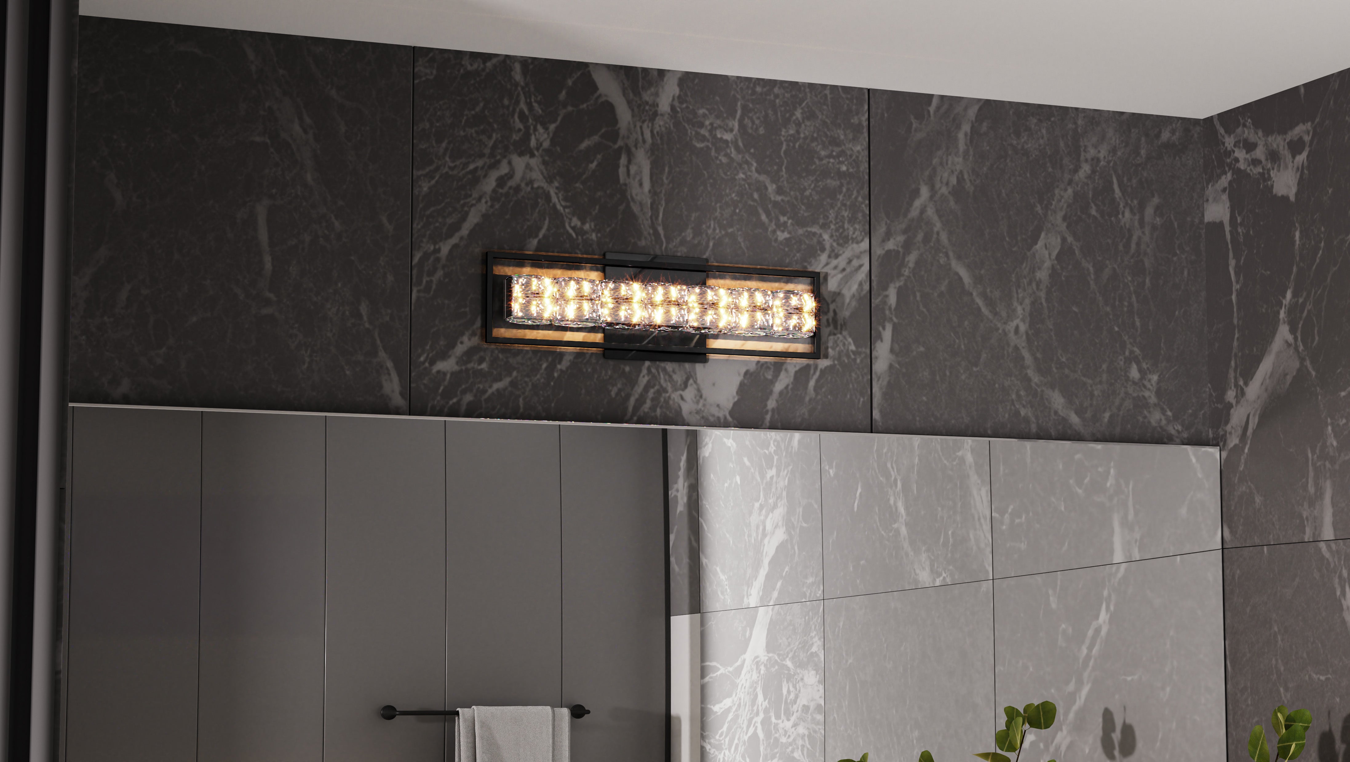 Quoizel Dazzle LED koupelnové svítídlo 33.25" Matte Black