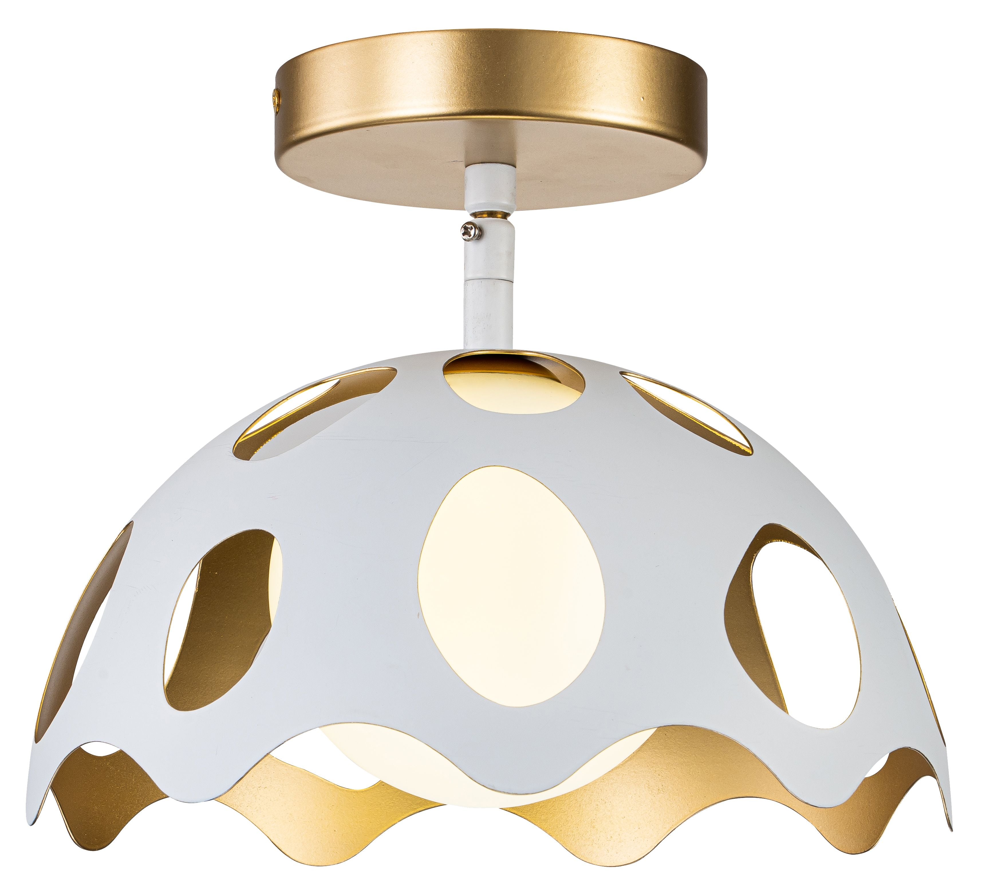 Gilded Nola Pebbles závěsné svítidlo bílá zlato 25 cm