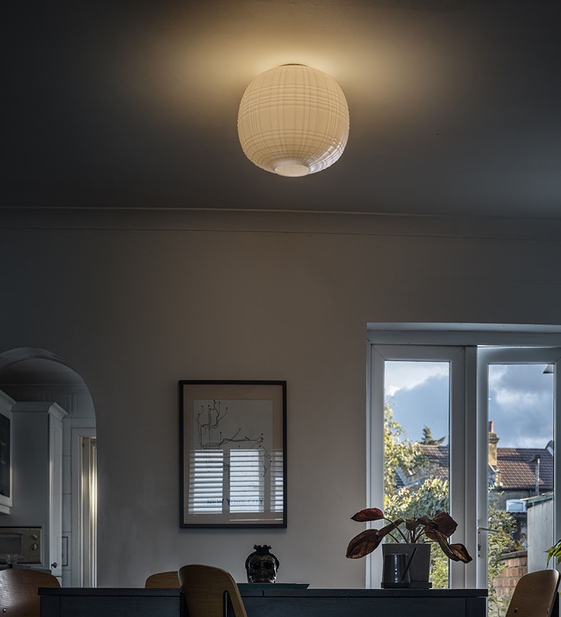 Foscarini Tartan stropní svítidlo foukané sklo