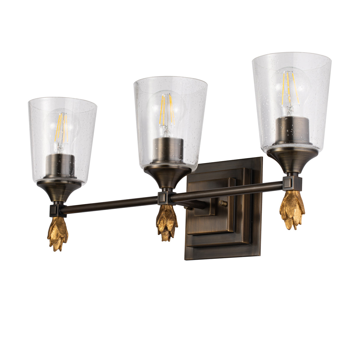 Gilded Nola Vetiver 3 Light koupelnové svítidlo čiré