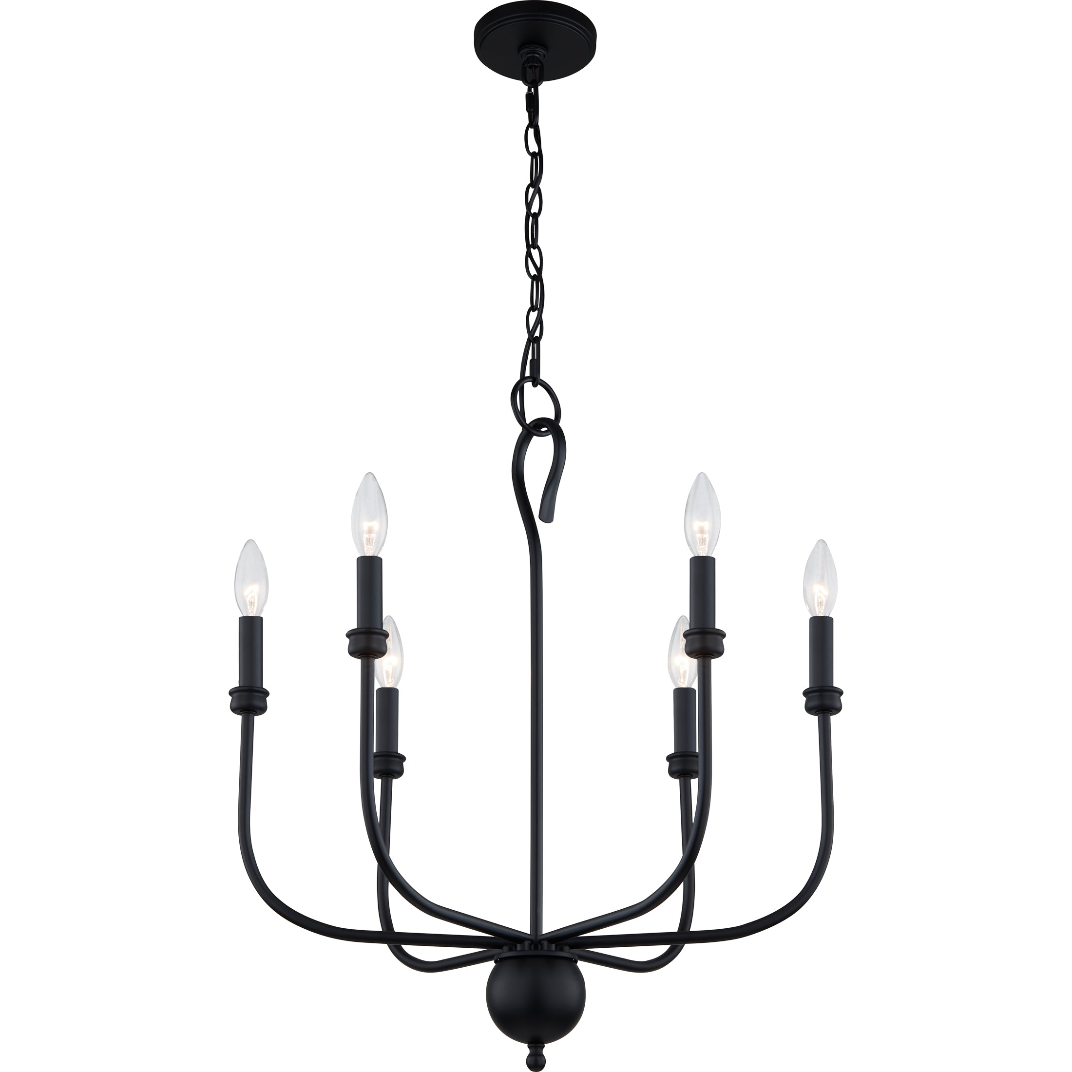 Quoizel Blanche Chandelier lustr 9 světel matná černá