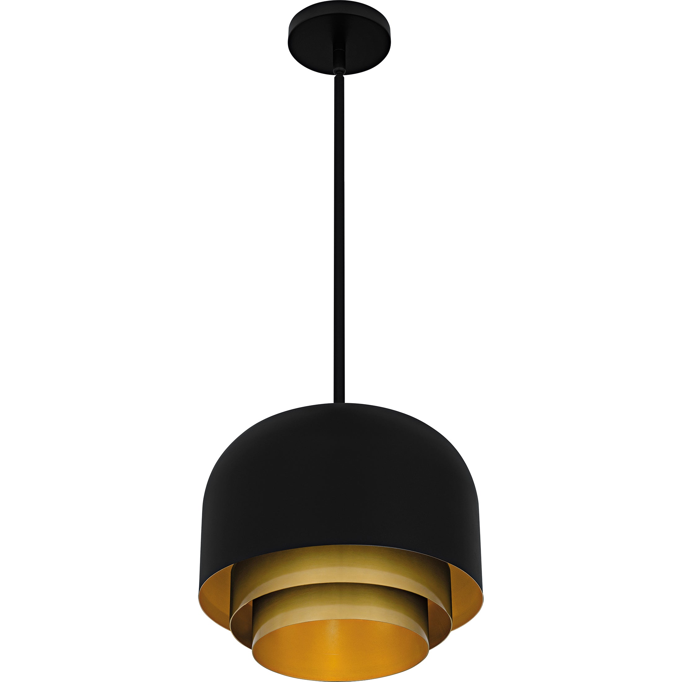 Quoizel Frankie pendant matte black 22" W