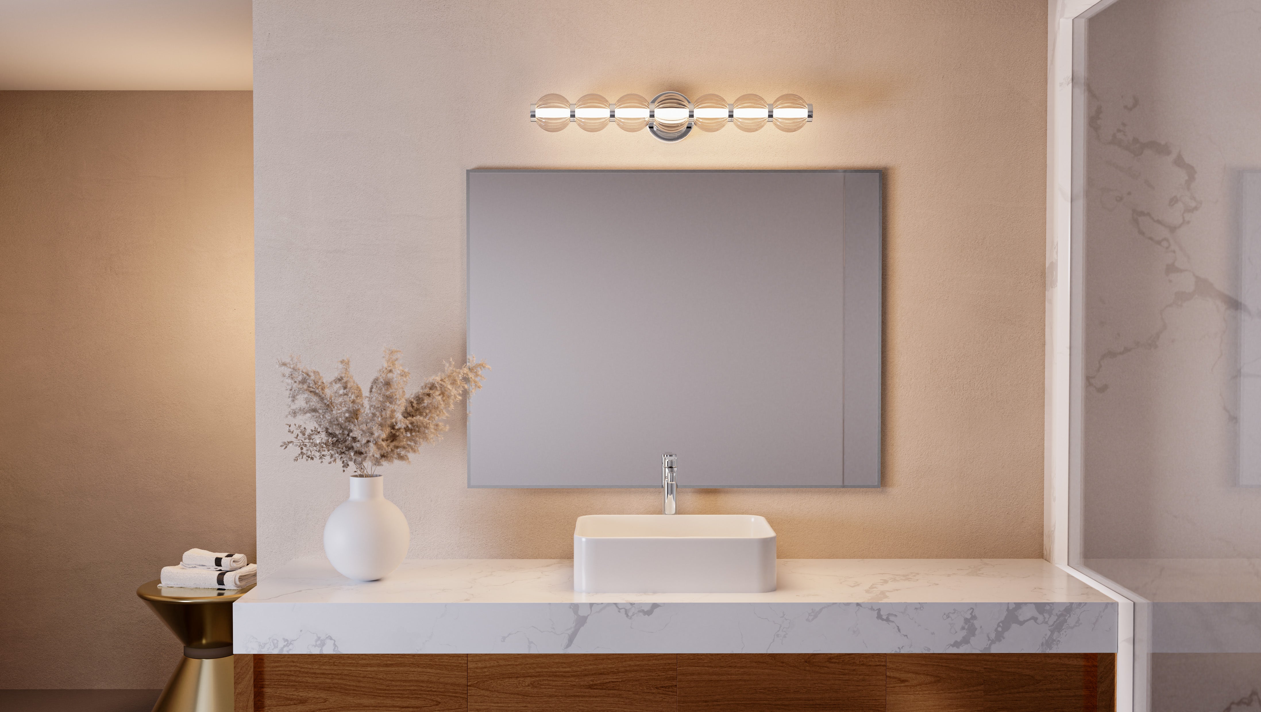 Quoizel Elway koupelnové světlo 64 cm chrom LED