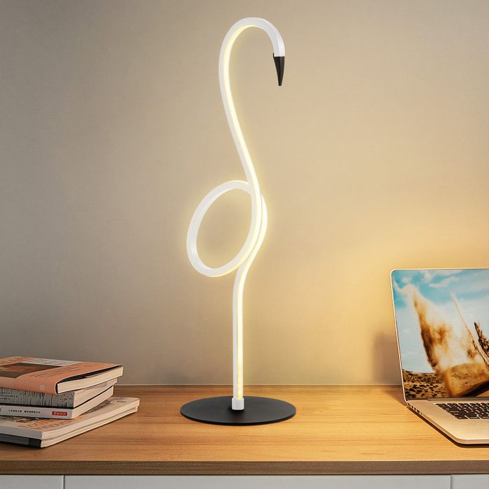 Gilded Nola Flamingo LED stolní lampa bílá