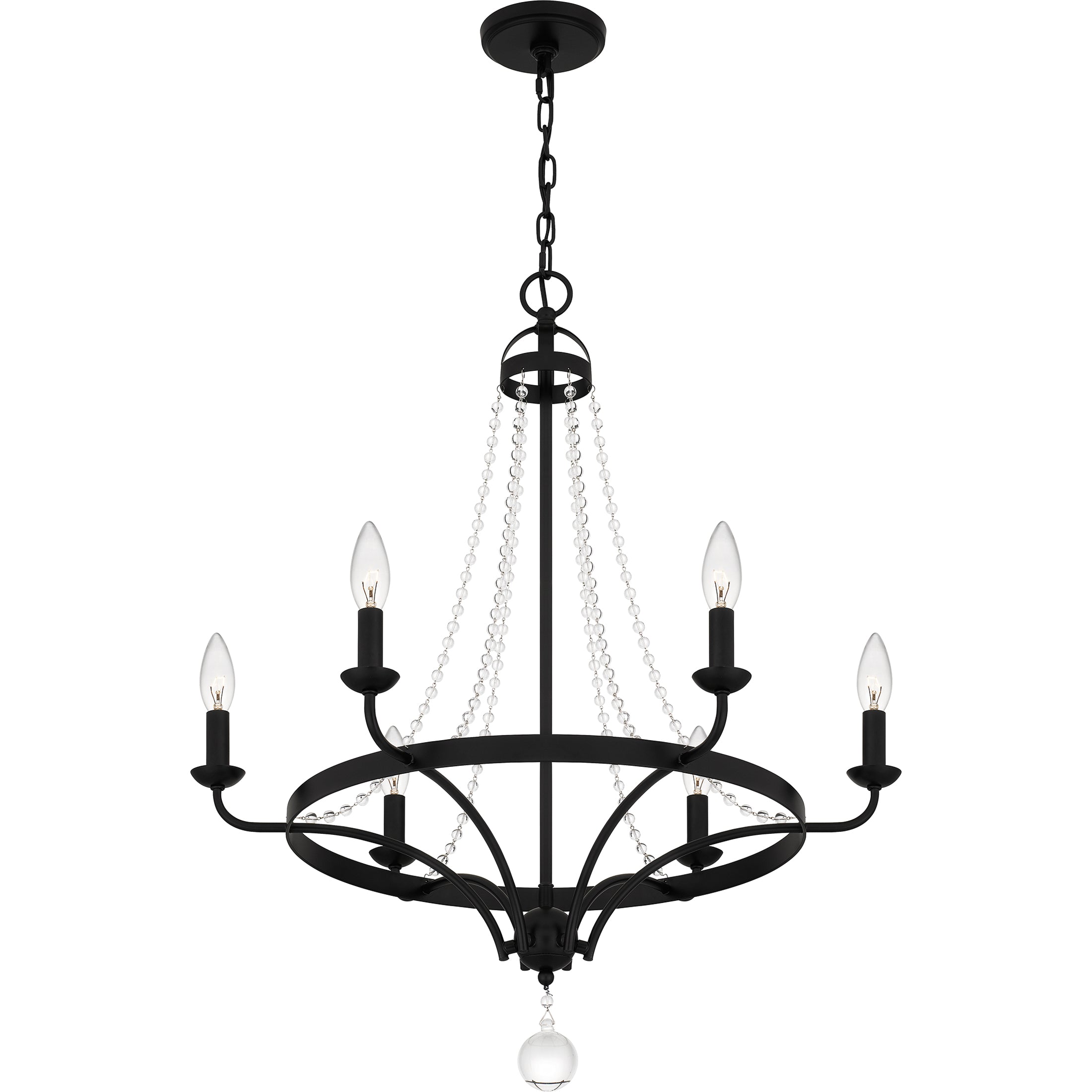 Quoizel Adelaide lustr Matte Black 9 světel