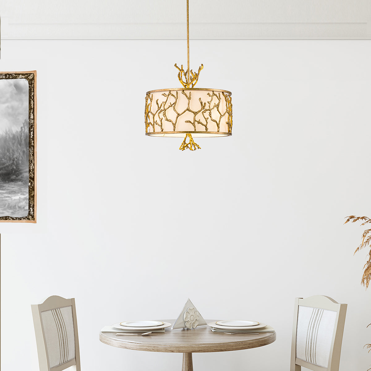 Gilded Nola Coral závěsný lustr zlatý