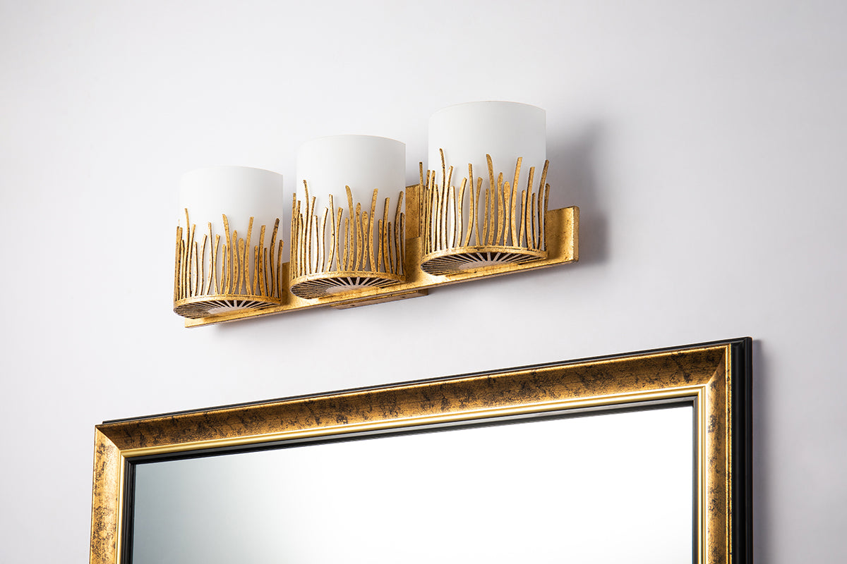Gilded Nola Sawgrass 3 koupelnové svítidlo zlaté
