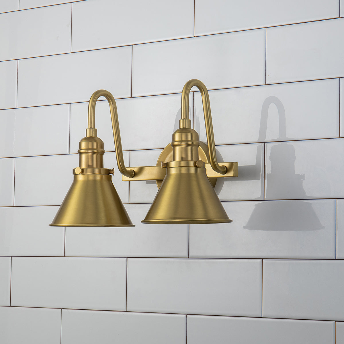 Gilded Nola Provence 2 Light koupelnové svítídlo retro