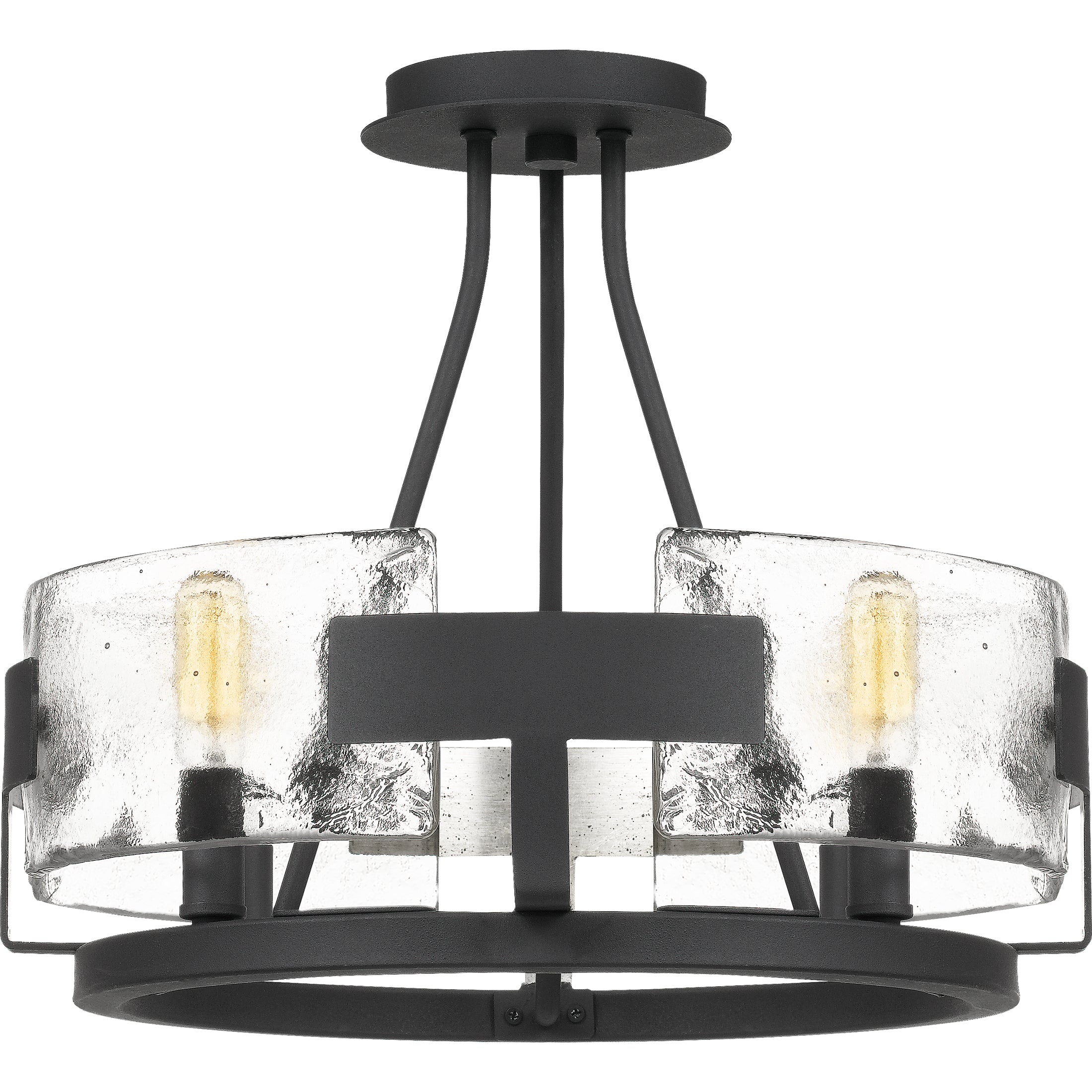 Quoizel Stratum Semi-Flush stropnice royal ebony sklo