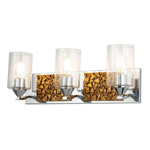 Gilded Nola Bocage 3 Light koupelnové svítidlo chrom zlatá
