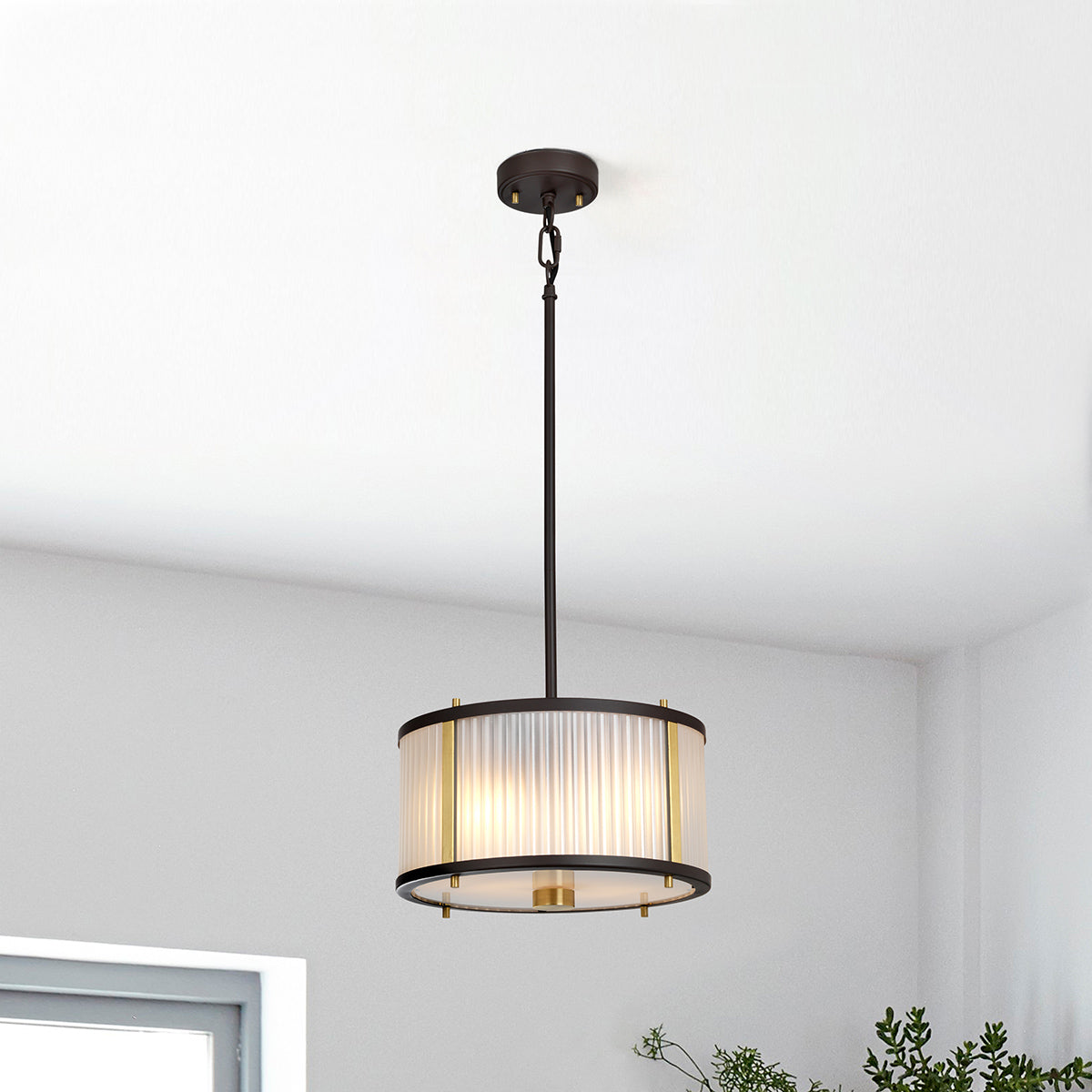 Gilded Nola Corona 2 Light Flush in Bronze stropní svítidlo