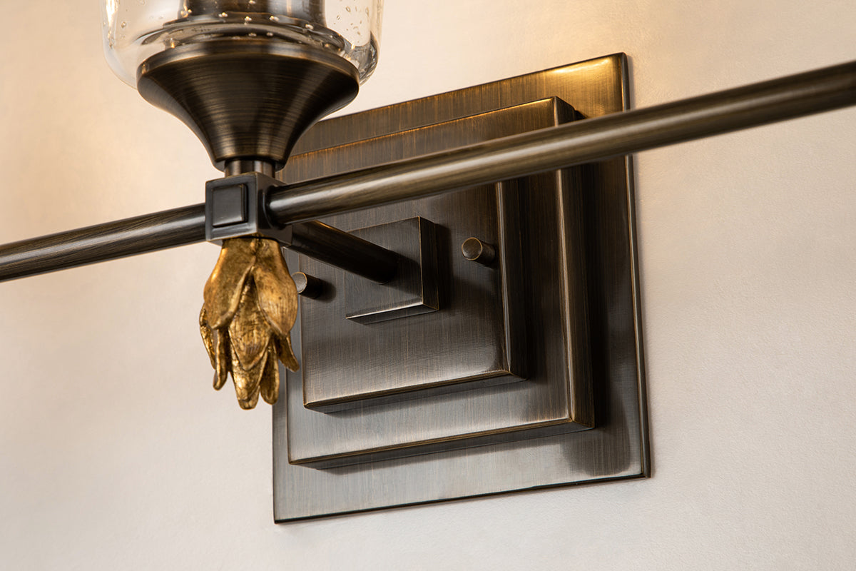 Gilded Nola Vetiver 3 Light koupelnové svítidlo čiré
