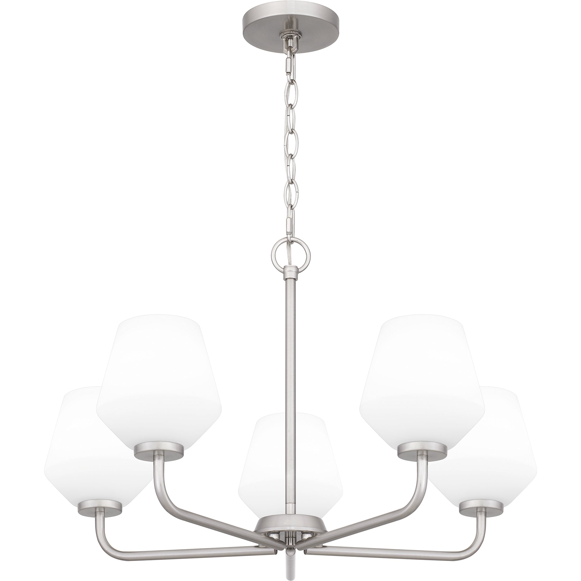 Quoizel Nielson Chandelier lustr matte black opálové sklo
