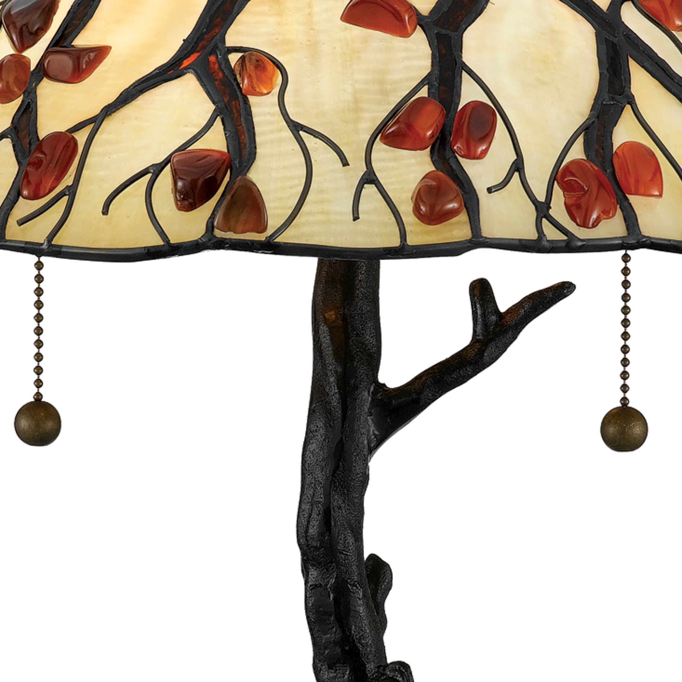 Quoizel Whispering Wood stolní lampa Valiant Bronze achát