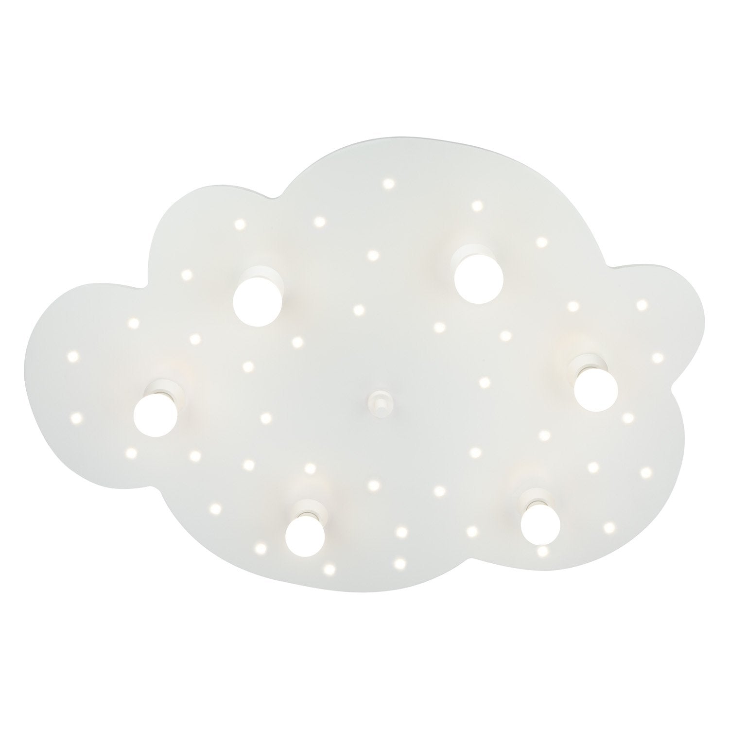 Elobra Wolke L stropní svítidlo dřevěné s nočním světlem
