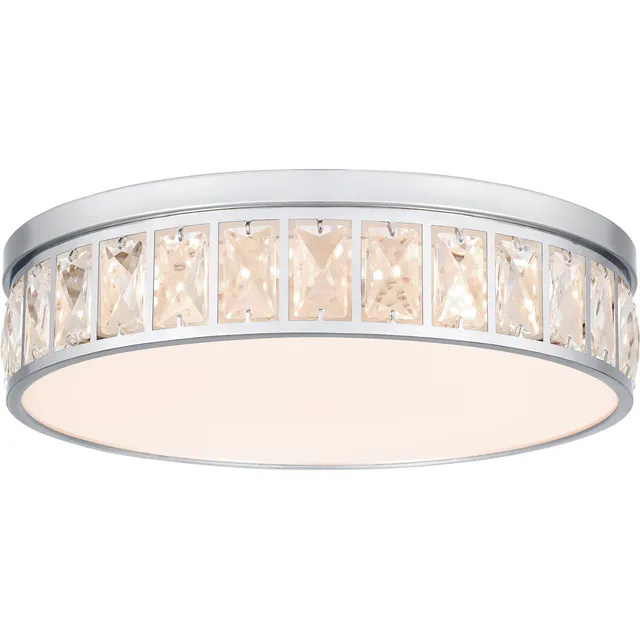 Quoizel Gibson Flush Mount stropní svítidlo matná černá křišťál