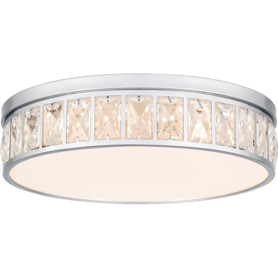 Quoizel Gibson Flush Mount stropní svítidlo matná černá křišťál